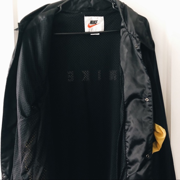 Vintage Nike black & gold coaches jacket SZ M - Picture 4 of 8